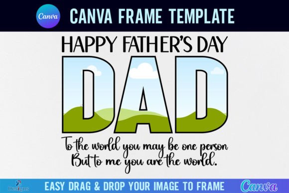 Download Father's Day Dad Canva Frame Template - Father Collection