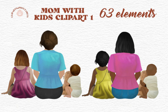 Download Mom with Kids Clipart Mom and Toddler 1 - Mom with kids Collection