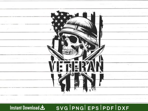Download USA Veteran Skull Svg File, Cutting File - Premium Resources