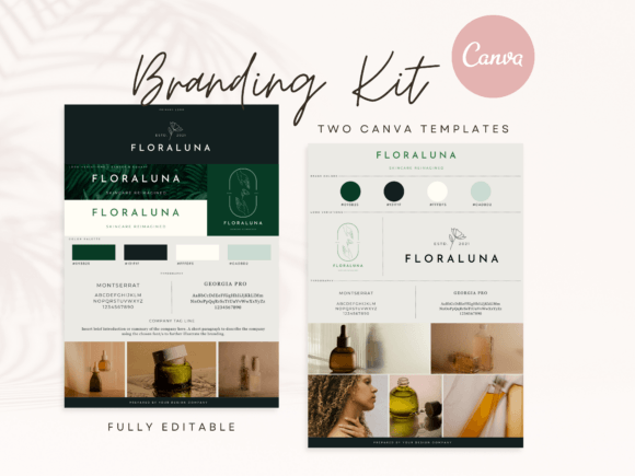 Download Canva Branding Kit Template Lush Green - Canva branding Collection