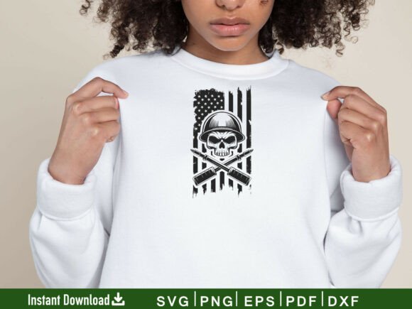 Download USA Veteran Skull Svg File, Cutting File - Premium Resources