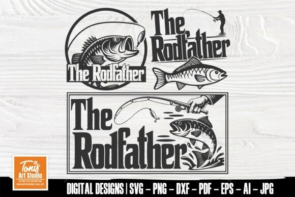Download The Rodfather SVG Bundle | Funny Fishing - Father Collection