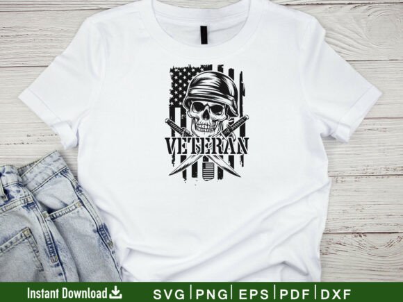 Download USA Veteran Skull Svg File, Cutting File - Premium Bundle