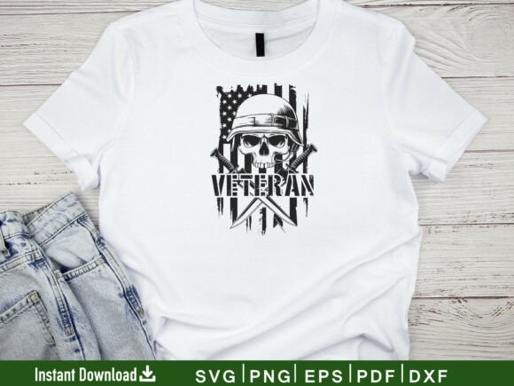 Download USA Veteran Skull Svg File, Cutting File - Premium Bundle